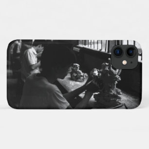 Capa Para iPhone 11 Oficina de escultura em pedra vintage Guilin China