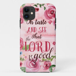 Capa Para iPhone 11 Oh Taste E Vê Que O Senhor É Bom Salmo 34:8