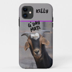 Capa Para iPhone 11 Olá companheiro cabra sorridente Personalizável