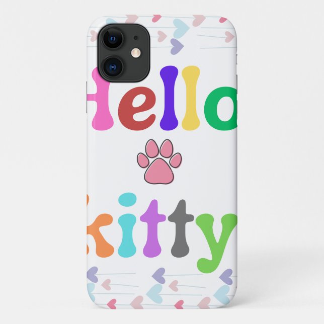 Capa Para iPhone 11 Olá, gatinho fofo. (Verso)