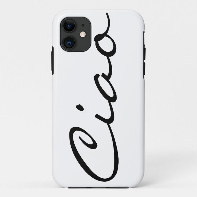 Capa Para iPhone 11 Olá, italiano, tendências hipsteres engraçadas mod (Verso)