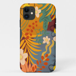 Capa Para iPhone 11 Olá, Primavera, Folha de Natureza Colorida Floral