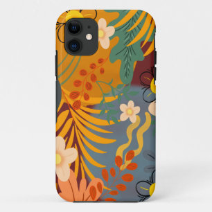 Capa Para iPhone 11 Olá, Primavera, Folha de Natureza Colorida Floral