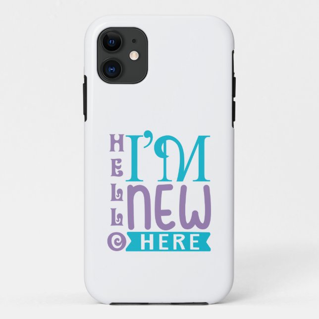 Capa Para iPhone 11 Olá, sou novo aqui (Verso)