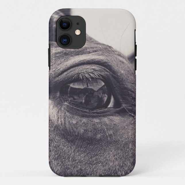 Capa Para iPhone 11 Olho de Cavalo 001 (Verso)