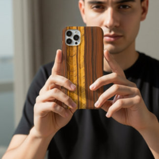 Capa Para iPhone 11 Olho de Tigre Pedra Preciosa