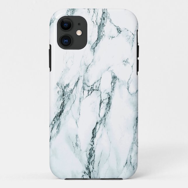 Capa Para iPhone 11 Olho do Mármaco da Turquesa Escura (Verso)