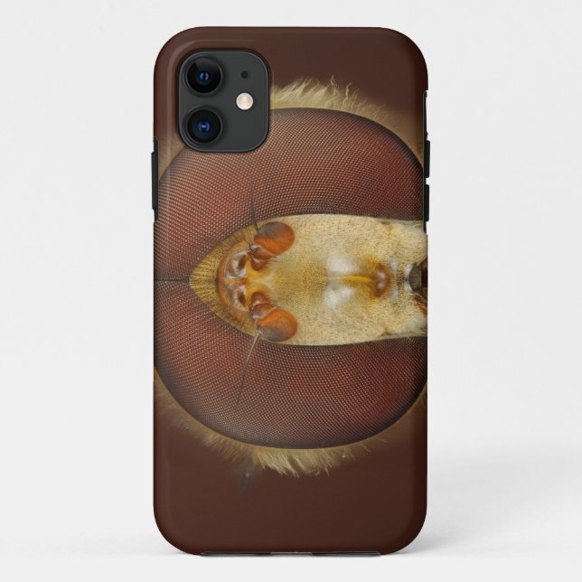 Capa Para iPhone 11 Olhos principais e compostos de uma mosca do pairo (Verso)