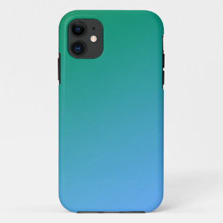Capa Para iPhone 11 Ombre azul & verde