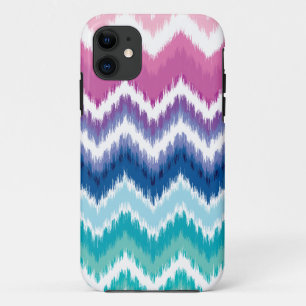 Capa Para iPhone 11 Ombre Ikat Chevron