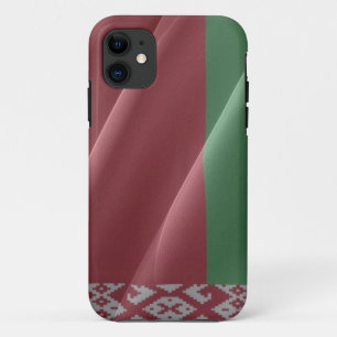 Capa Para iPhone 11 Onda de bandeira da Bielorrússia -