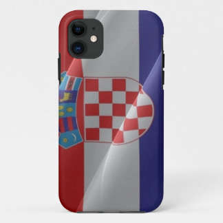 Capa Para iPhone 11 Onda de bandeira da Croácia -