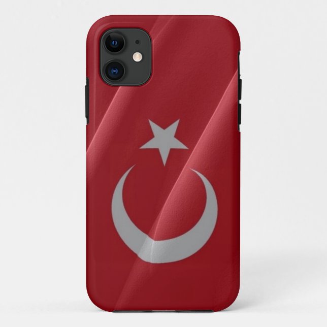 Capa Para iPhone 11 Onda de bandeira da Turquia - (Verso)