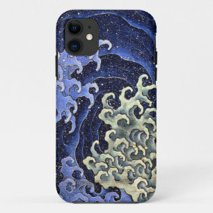 Capa Para iPhone 11 Onda Feminina Japonês Vintage Katsushika Hokusai