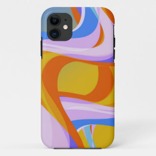 Capa Para iPhone 11 onda fractal abstrato