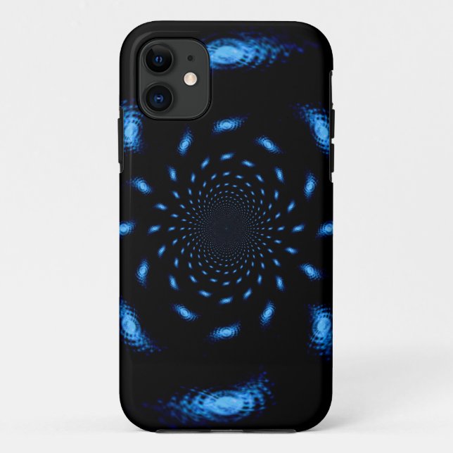 Capa Para iPhone 11 onda fractal abstrato (Verso)