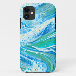 Capa Para iPhone 11 Ondas marítimas azuis