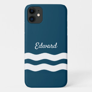 Capa Para iPhone 11 Ondas Marítimas Minimalistas Ondas Marítimas