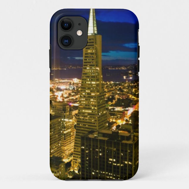 Capa Para iPhone 11 Opinião da noite de San Francisco. (Verso)