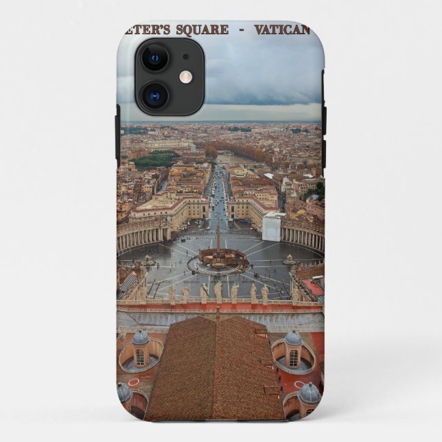 Capa Para iPhone 11 Opinião quadrada da Cidade do Vaticano - St Peters (Verso)