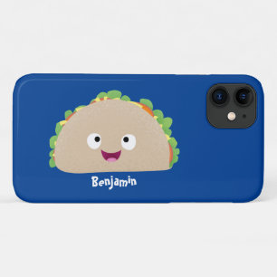 Capa Para iPhone 11 Óptica ilustração do desenho animado do taco feliz