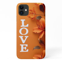 Orange Floral LOVE Design