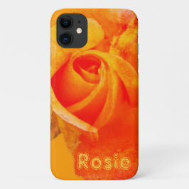 Capa Para iPhone 11 Orange Rose & Your Name Phone