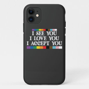Capa Para iPhone 11 Orgulho LGBT Eu Vejo Amor Aceito Você Apoia
