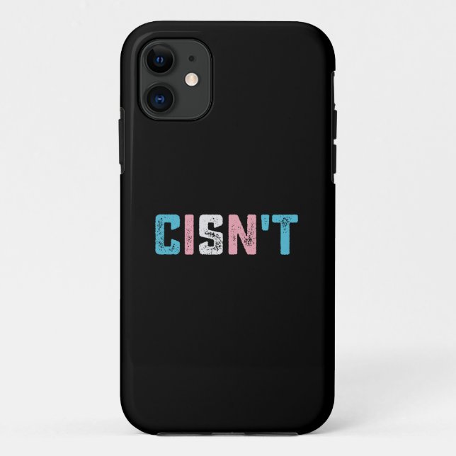 Capa Para iPhone 11 Orgulho Transgênero Cis não é Bandeira Trans LGBTQ (Verso)