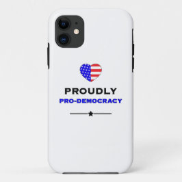 Capa Para iPhone 11 Orgulhosamente Pro-Democracia