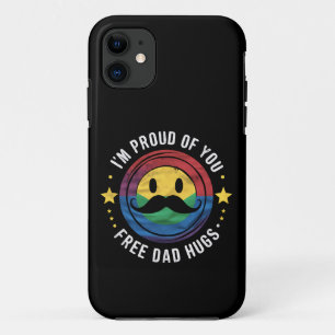 Capa Para iPhone 11 Orgulhoso de Você Abraços de Pai Livre Aliado do O