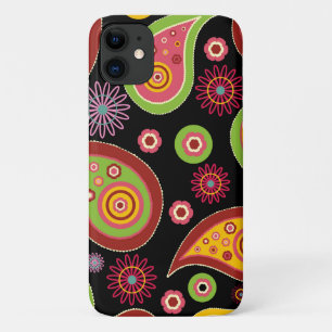 Capa Para iPhone 11 Oriental Motif, Paisley Design - Verde Amarelo