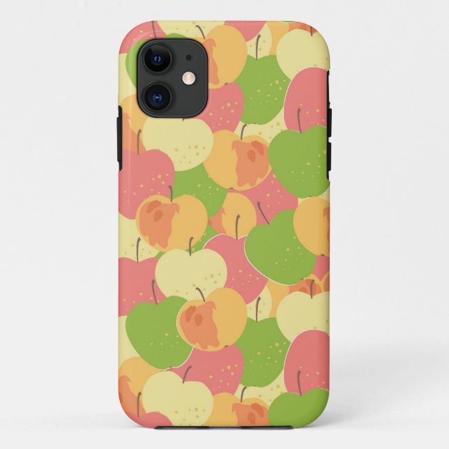 Capa Para iPhone 11 Ornamento Com Maçãs (Verso)