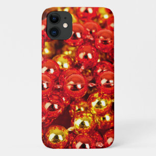 Capa Para iPhone 11 Ornamentos Dourados, ornamentos vermelhos, Natal,