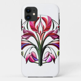 Capa Para iPhone 11 Orquídea Metálica: Uma Extravaganza Rosa e Amarela