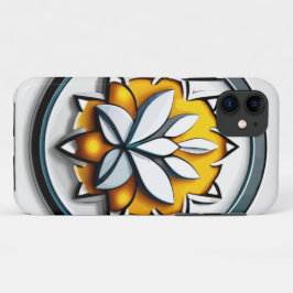 Capa Para iPhone 11 Orquídea Metálica: Uma Extravaganza Rosa e Amarela