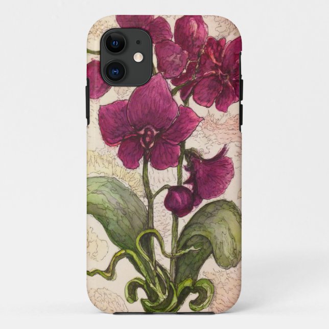 Capa Para iPhone 11 Orquídea roxa - acople mal lá o caso do iPhone (Verso)