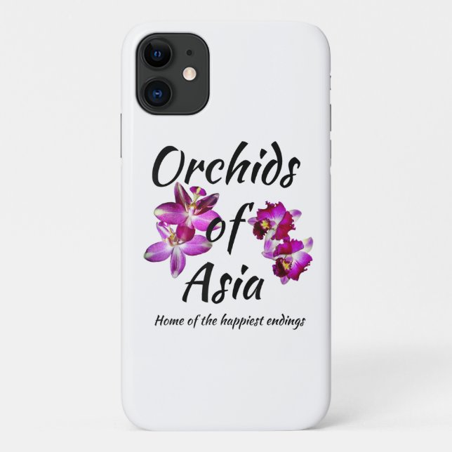 Capa Para iPhone 11 Orquídeas da Ásia (Verso)