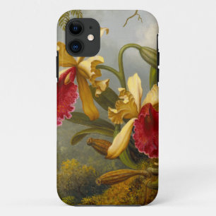 Capa Para iPhone 11 Orquídeas e Hummingbird