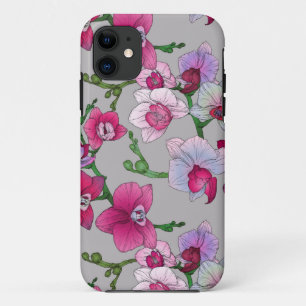 Capa Para iPhone 11 Orquídeas Rosa Em Sangue