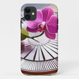 Capa Para iPhone 11 Orquídeas Rosa Expectativas em Prata