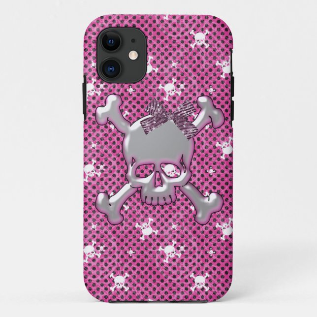 Capa Para iPhone 11 Os crânios bonitos & as bolinhas picam a caixa do (Verso)