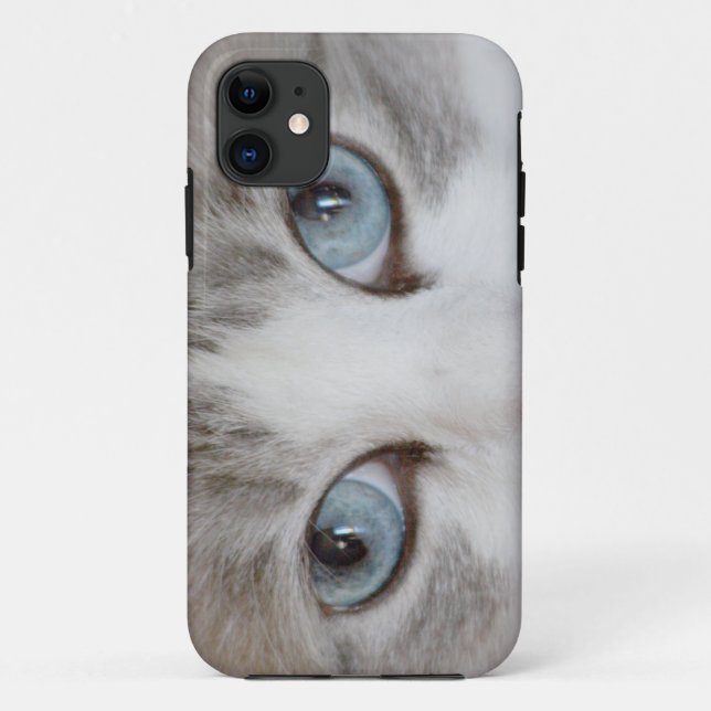 Capa Para iPhone 11 Os olhos de gato bonitos (Verso)