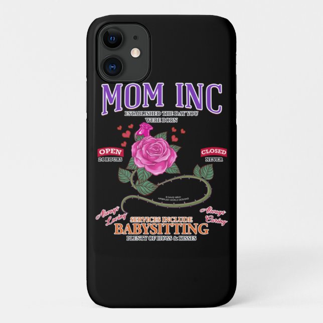 Capa Para iPhone 11 Os Serviços Da Mãe Inc Incluem Babysitting Funny M (Verso)