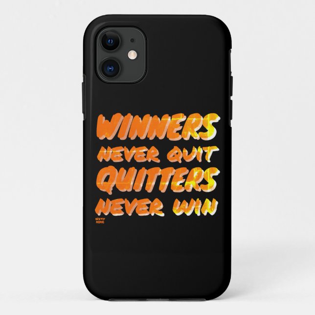 CAPA PARA iPhone 11 OS VENCEDORES NUNCA PARARAM DE QUITERES NUNCA GANH (Verso)