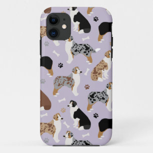 Capa Para iPhone 11 Ossos e patas pastores australianos
