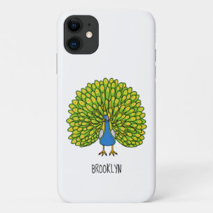 Capa Para iPhone 11 Ótima ilustração de pássaro pavão brilhante