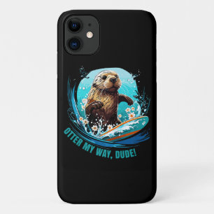 Capa Para iPhone 11 Otter 841 Surfing Otter Ela Rouba Surfboards Otte