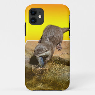 Capa Para iPhone 11 **"Otter Popout: Uma Escada Repetitiva na Vida do