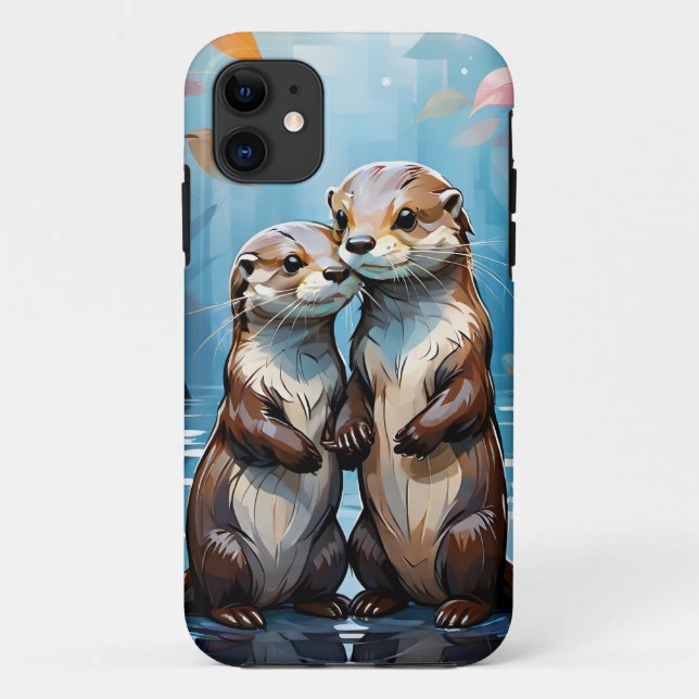 Capa Para iPhone 11 Otters (Verso)